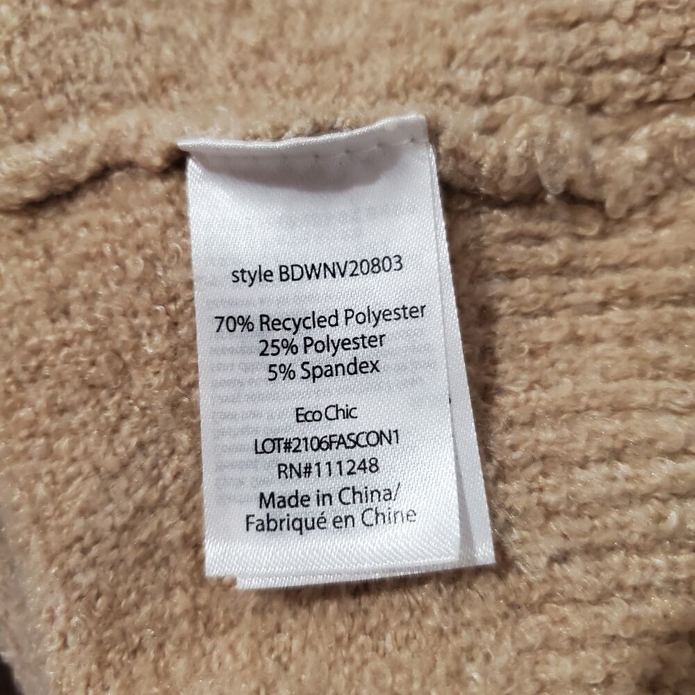 Barefoot Dreams Ecochic Cowl Neck Pullover Sweater Womens Size XS Camel Beige - Picture 8 of 9